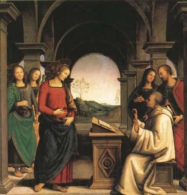 PERUGINO, Pietro The Vision of St Bernard (mk08) Germany oil painting art
